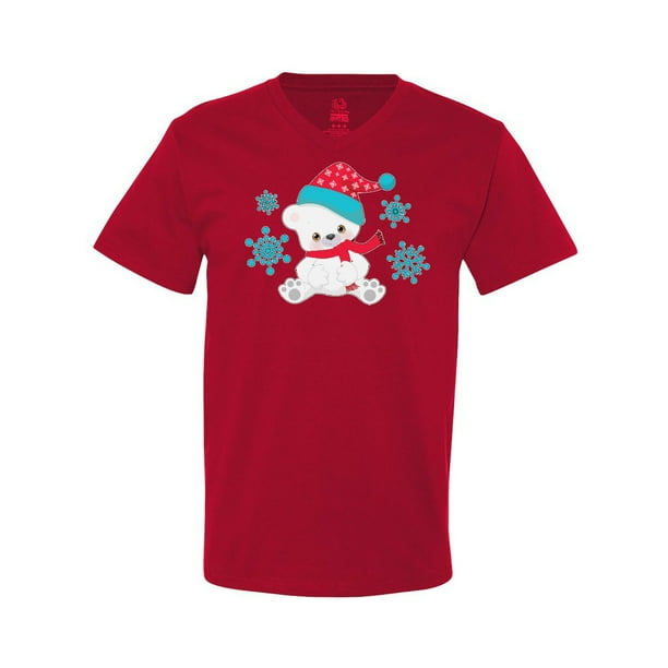Cute Christmas Snow Bear Adult T Shirt Cute Christmas Snow Bear Adult T Shirt